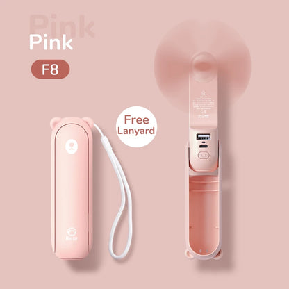 JISULIFE Handhållen Fläkt 3-i-1 – Ficklampa & Powerbank, F8 (2000mAh) / F8X (4500mAh), 7 Färger