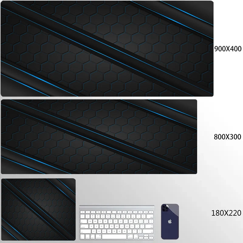 900x400 Geometric Art Large Gaming Mouse Pad Gamer Big Mouse Mat Computer Gaming Locking Edge MousePad Keyboard Desk Mice Pads