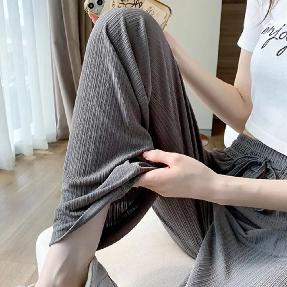 Dam Vida Byxor med Elastisk Midja – Lös Passform i Andningsbart Tyg, 3 Färger, M–XL