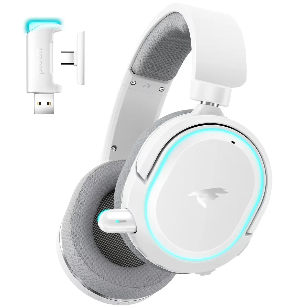 Picun G2 Trådlöst Gaming Headset – Bluetooth 2.4GHz 7.1 Surround 5ms ENC 100h 1000mAh AAC CE/FCC/RoHS PS4 PS5 PC Switch
