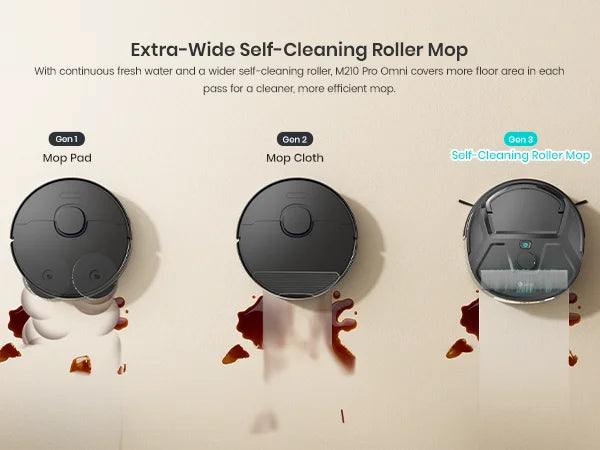Lefant M265 Wet and Dry Robot Vacuum Cleaner, 20000Pa, Self Cleaning Wet Roller, Clean Water Wash, Laser dToF, Anti-Tangle, WiFi 2.4G/5G/Alexa/APP