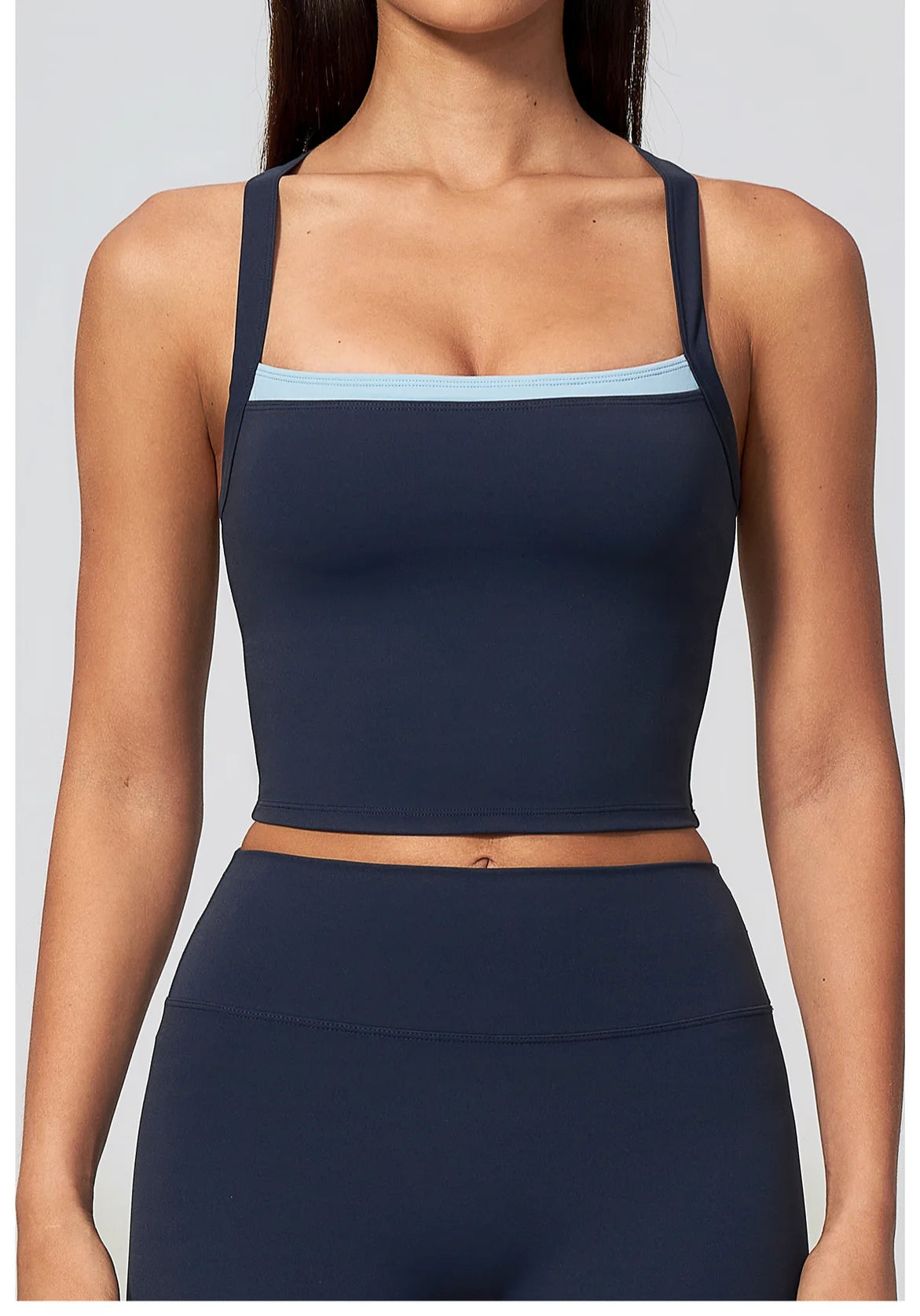 Women Criss Cross Back Yoga Tank Top Push Up Sports Bra Fitness Running Workout Gym Vest Color Block Sport Underwear Crop Top