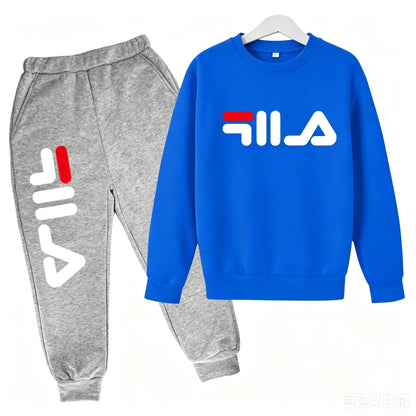 2025 Spring and Autumn Children's Boys and Girls Casual Sports Top + Pants 2-piece Girl Suit 3-14 Years Old Outdoor Jogging Suit