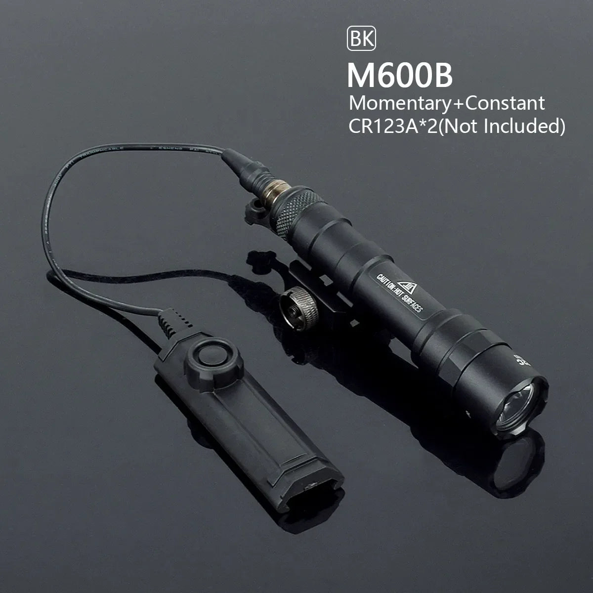 Taktisk M600 Vapenlamp med Tryckströmbrytare för 20 mm Skena