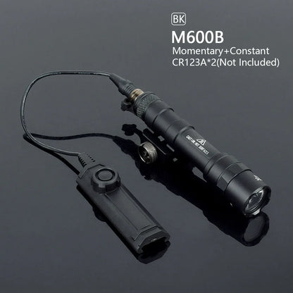 Taktisk M600 Vapenlamp med Tryckströmbrytare för 20 mm Skena
