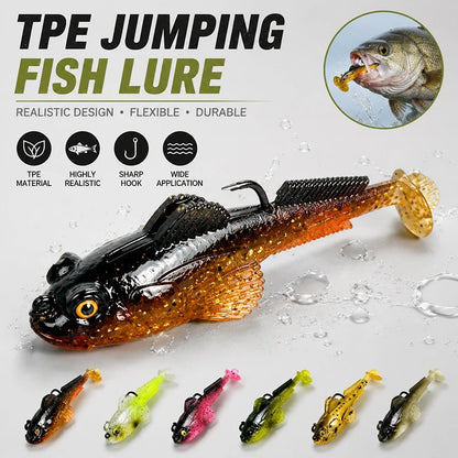 10g 13g 18g Goby Soft Lure T-tail Swim Bait Fishing Accessories Jump Fish Fishing Lures Pre Weighted Soft Lure
