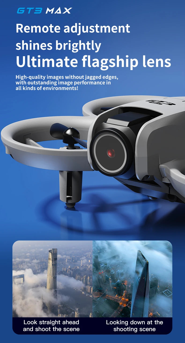 GT3 MAX Mini Drone 5G 8K GPS HD Aerial Photography Dual Cameras Quadcopter with Dynamic Lighting Optical Flow UAV Toys Gifts