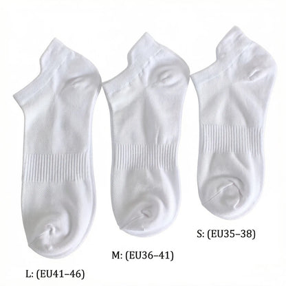 10 Pairs 100% Cotton Men Socks Summer Thin Breathable Socks High Quality No Show Boat Socks Black White Gray Short For Students