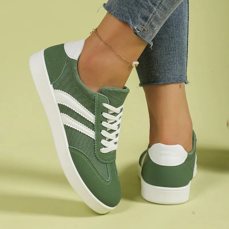 Löparsneakers för dam – lätta träningsskor med snörning, sommar
