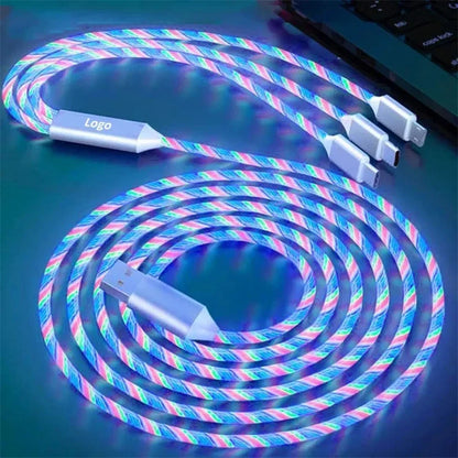 USB 3-i-1-kabel med LED-belysning