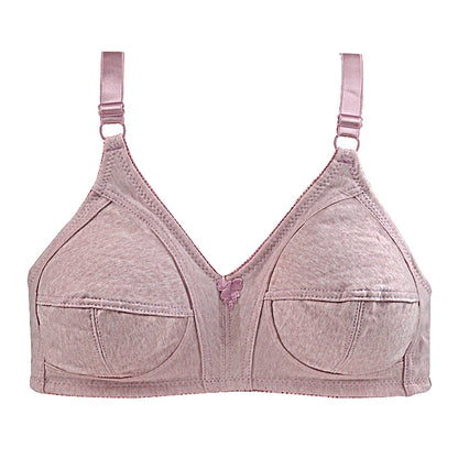 Soft Wire Free Bra For Women Plus Size Bras Comfortable Underwear Cotton Unlined Lingerie 34CD 36CD 38CD 40CD 42CD 44CD