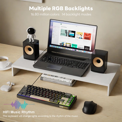 Royal Kludge R65 mekaniskt USB-tangentbord med RGB, hot-swap och volymvred