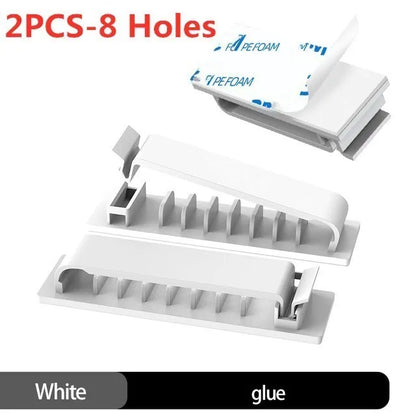 Cable Organizer Self Adhesive Cable Clips USB Cable Management Clamp Car Home Desk Wall Cord Holder Charging Wire Winder Manager