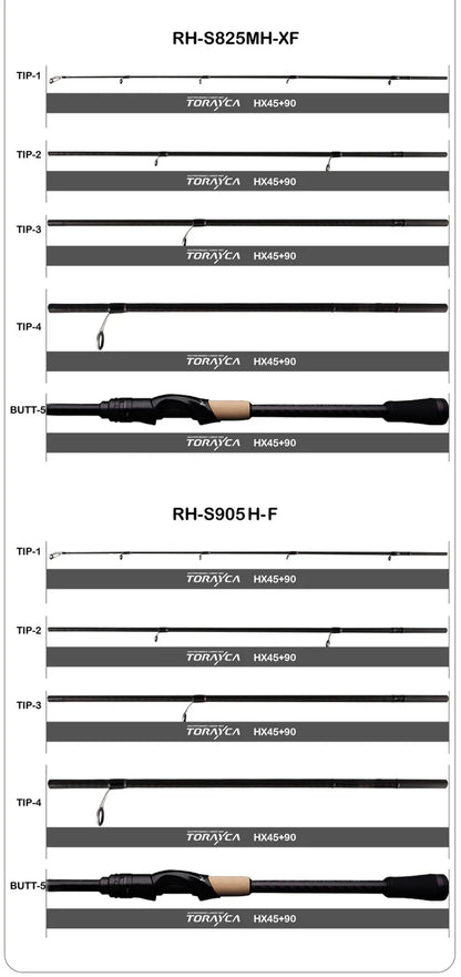 PURELURE SHARPEN Travel Soft Lure Long Spinning and Casting XF/MF Action Rods FUJI Components Bass Pike Rod Fishing Rod Reel