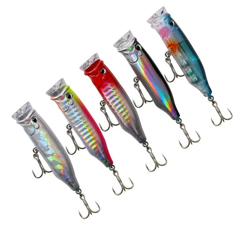 1Pcs Fishing Lures 7cm/9.4g Popper Bait 2024 New Topwater Plastic Artificial Hard Bait Crankbait Wobblers Perch Fishing Tackle