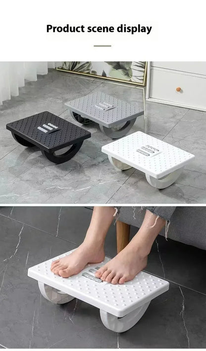 2026 Portable Foot Rest Under Desk Ergonomic Foot Stool With Massage Rollers For Home Office Comfort