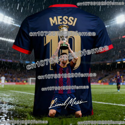 2026 AI MESSI #10 Fan Edition Football Jersey Kids and Adults Soft Training Tee Suitable for Hot Summer Sports Activities