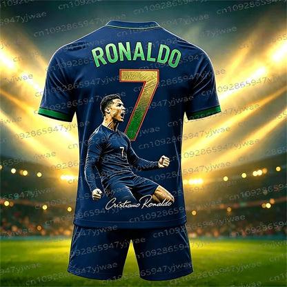 2026 Special Edition No.7 Fans Football Jersey Tee Shorts Set Women Men Sportwear Summer Casual Kids Tshirt Set 2 Piece Set