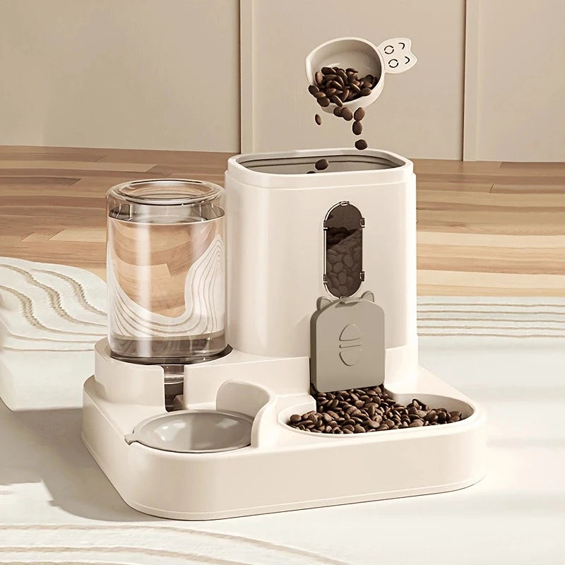 Pet large-capacity feeder integrated automatic water dispenser cat food bowl dog feeding bowl cat bowl dog bowl pet supplies