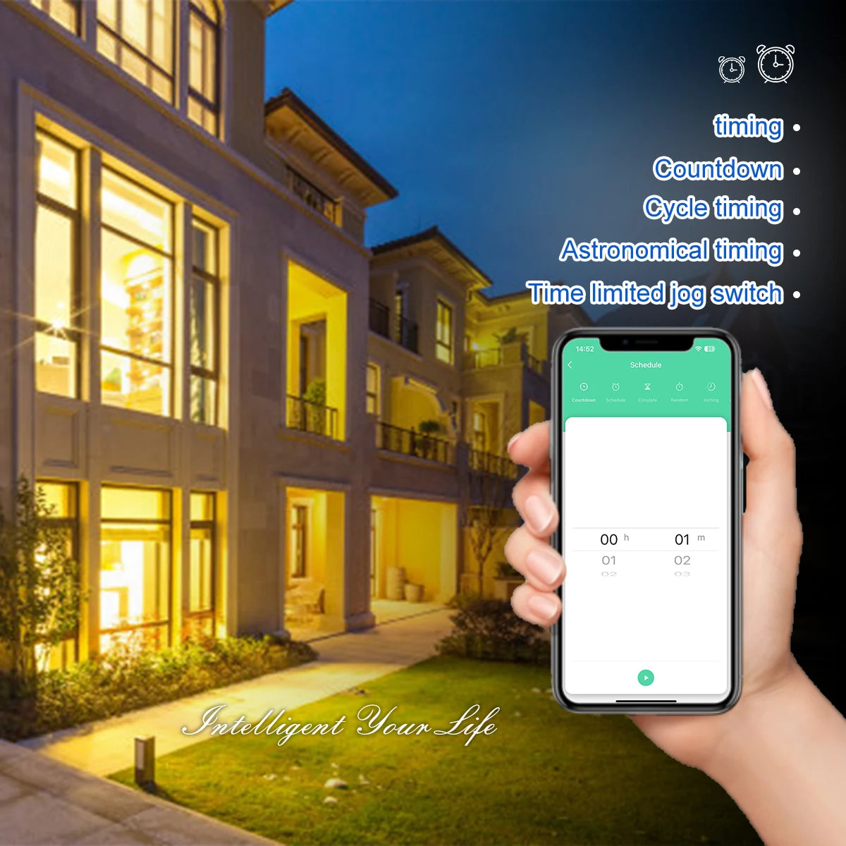Tuya Smart E27 Lampadapter – WiFi, App-styrning, Timer, Alexa & Google Home, 110–220V