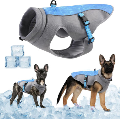 Summer Pet Dog Cooling Vest Heat Resistant Cool Dogs Clothes Breathable Sun-proof Clothing For Small Large Dogs Outdoor Walking