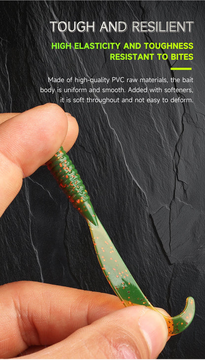 Supercontinent New Soft Bait Angry Spin 25mm 35mm 45mm Fishing Lures Plastic Silicone Worm Moggot Grub Lure Sinking Lures
