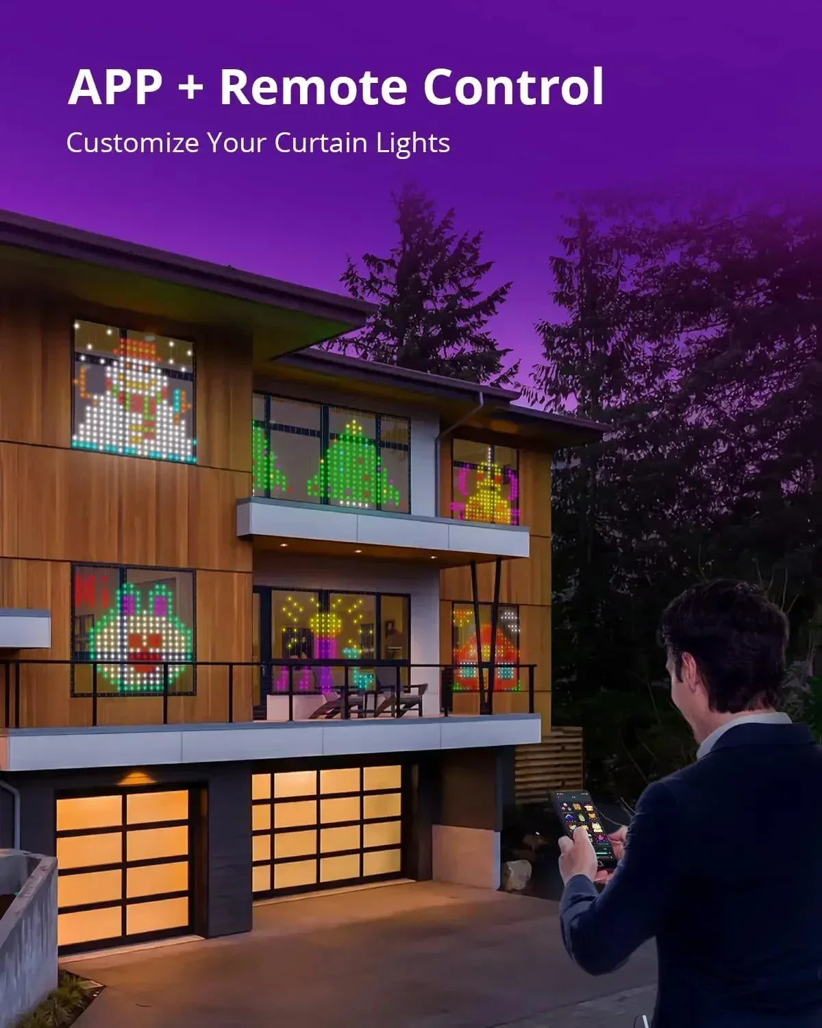 DIY LED-ljusgardin med appstyrning