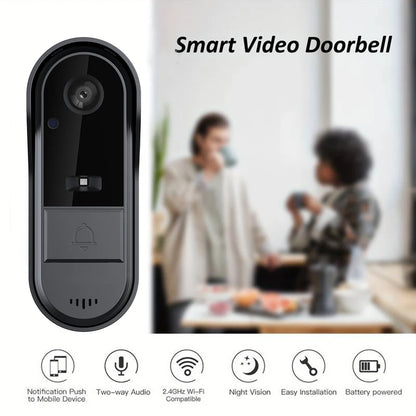 Tuya WiFi Video-Dörrklocka – HD, 170°, IP65, IR-nattseende, Tvåvägsljud, Smart Life