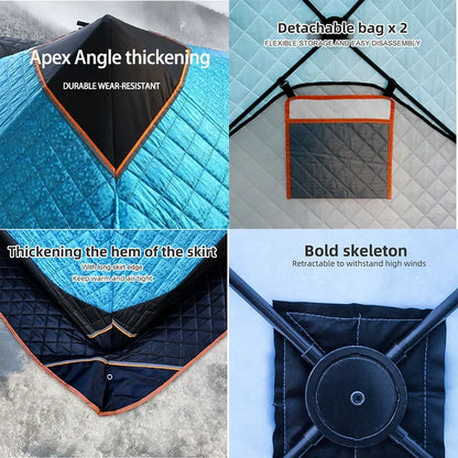 Customized Hot-selling High Heat Insulation Winter Outdoor Camping Carp Cube Large Portable Sauna Tent, Custom-made Warm