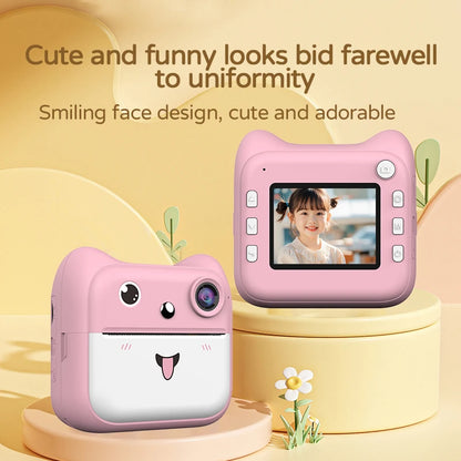 Kids Camera Instant Print 1080P HD Toddler Digital Video Camera 2.4-Inch Toy for Girls Boys Age 3-12 Christmas Birthday Gift