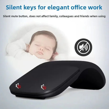 New Bluetooth 4.0 Folding Wireless Mouse Arc Touch Roller Computer Silent Mouse Ergonomic Slim Laser Mini Mice For Windows Ipad