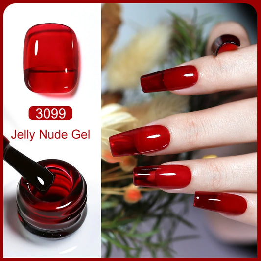 Clou Beaute Transparent Gelack Frostad Gel Jelly Varnish Nagellack