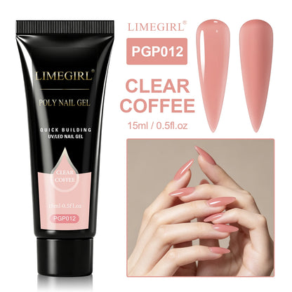 LIMEGIRL 25Colors Poly Extension Nail Gel For Nails Art Acrylic Manicure Design UV Varnishes Semi Permanent Quick Extension Gel