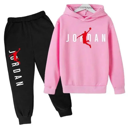 Kids Autumn Spring Trend Letter Print 2pcs Hoodie+Pants Tracksuits 3-13 Years Boys Girls Casual Outfits Children Clothes Sets