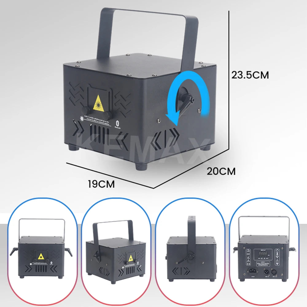 4W 6W Bluetooth Lazer Light APP Control Animation DMX Beam Scanner Laser Cube DJ Projector Stage Lights For Nightclub Party Bar