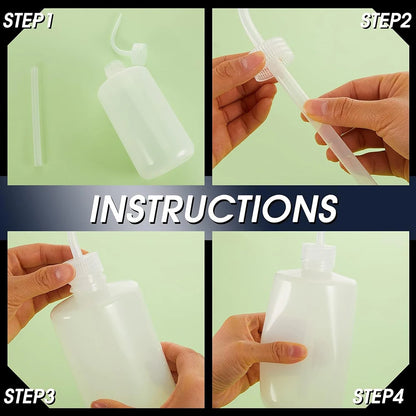 500/250ml Tattoo Wash Bottle 5 Colors Rinse Spray Bottle Economical Plastic Squeeze Clean Bottles for Medical Labs Tattoo Supply