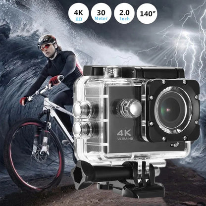 Ultra HD 4K Action Camera 30fps/170D Underwater Helmet Waterproof 2.0-inch Screen WiFi Remote Control Sports go Video Camera Pro