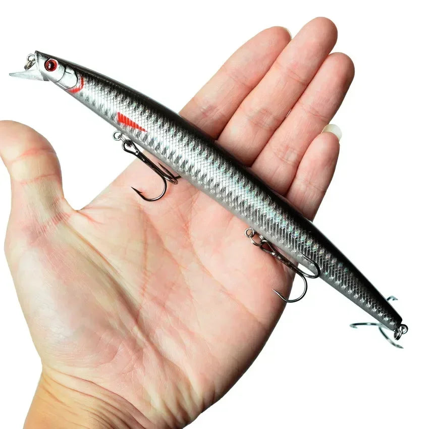 3/5/8PCS Fishing Lures Kit Minnow Popper Baits with Hooks Saltwater Freshwater Trout Bass Salmon Swimbait Fishing Accessories