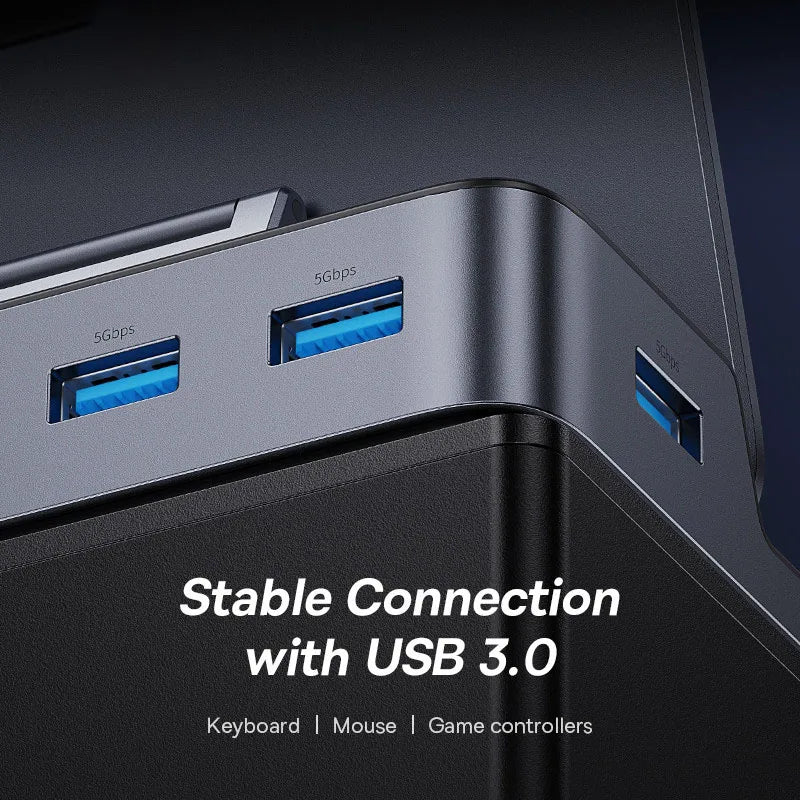Baseus GamerX 6-port USB-C-docka – HDMI 4K 60 Hz och RJ45