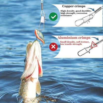 18-pack Fisketafsar för Saltvatten – Med Svirvlar & Snap, Nylon