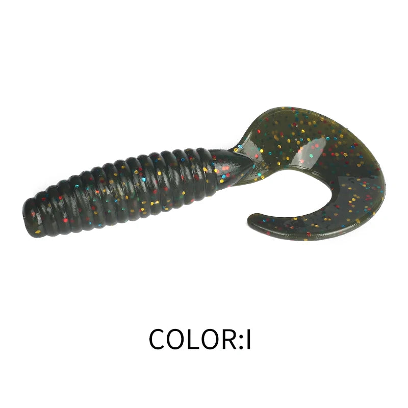 Supercontinent New Soft Bait Angry Spin 25mm 35mm 45mm Fishing Lures Plastic Silicone Worm Moggot Grub Lure Sinking Lures