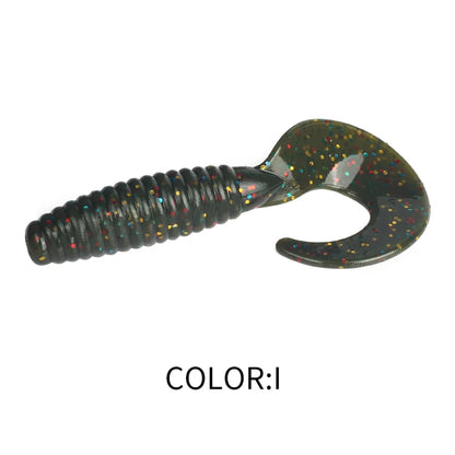 Supercontinent New Soft Bait Angry Spin 25mm 35mm 45mm Fishing Lures Plastic Silicone Worm Moggot Grub Lure Sinking Lures