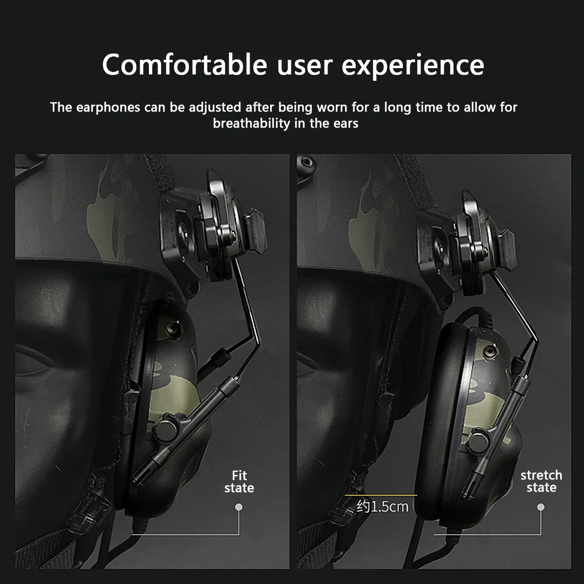 Tactical Helmet Headset Non-picking Noise-Cancelling Headset For Gen5 Helmet Headset Baofeng Radio PTT Adapter Mobile Earphone