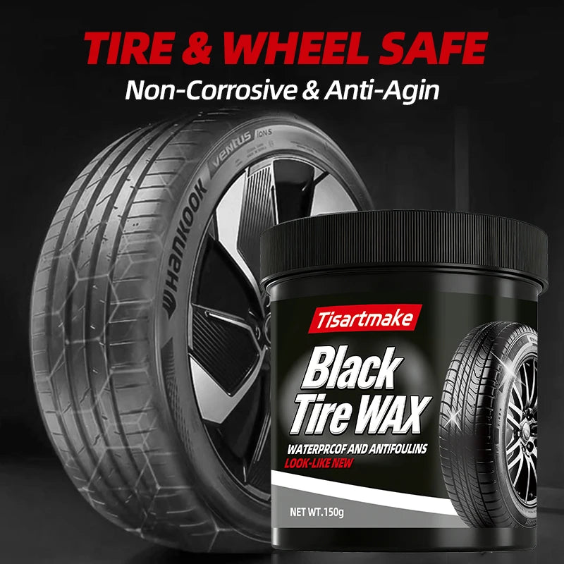 150g Tire Shine & Retread Wax - Durable Anti-Aging Gloss Enhancer for Car Tires, Blackening Care Agent