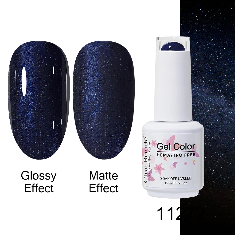 Clou Beaute Gel Nail Polish Neon Brown Royal Blue Red Green Pastal Nude Nail Art Varnishes Gel Lacquer Top Coat UV Gel Nail