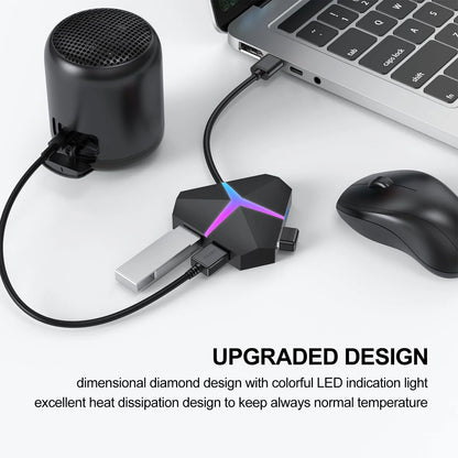 USB 3.0-hubb med 4 eller 7 portar – 0,6 eller 1,2 m