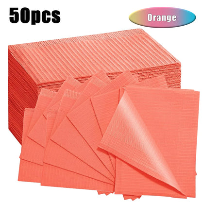 5-125pcs Disposable Waterproof Tattoo Bibs 10 Colors Tattoo Clean Wipes Pad Table Covers Patient Dental Napkins Accessories