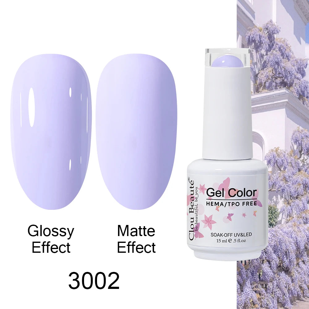 Clou Beaute Gel Nail Polish Neon Brown Royal Blue Red Green Pastal Nude Nail Art Varnishes Gel Lacquer Top Coat UV Gel Nail