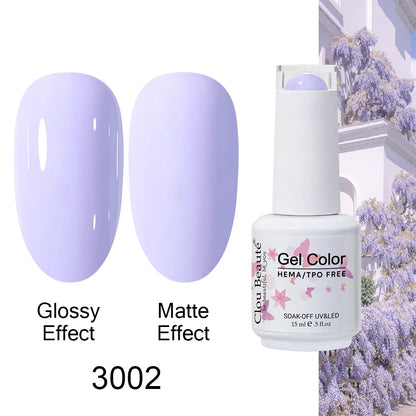 Clou Beaute Gel Nail Polish Neon Brown Royal Blue Red Green Pastal Nude Nail Art Varnishes Gel Lacquer Top Coat UV Gel Nail