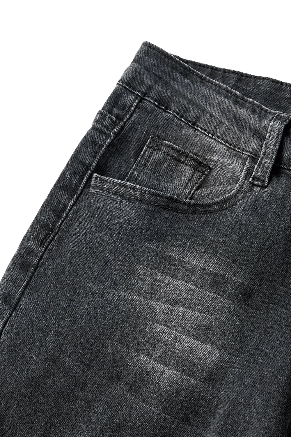 Flare Pants Jeans for Women Vintage Denims Stretch Mid Waist Washed Distressed Pockets Boot Cut 2025 Streetwear Skinny Trousers